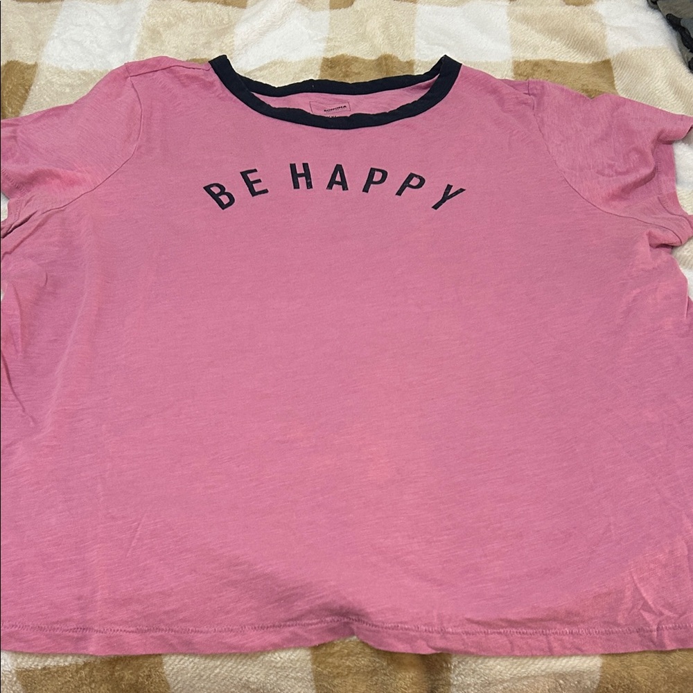 Pink 'Be Happy' women’s shirt